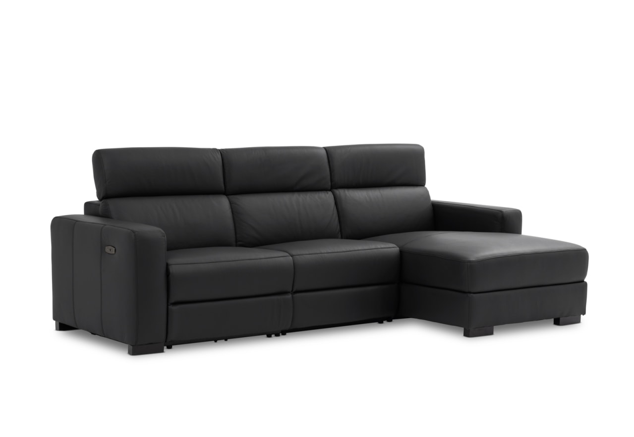 DAMIAN LEATHER 3 Seater Sofa with RHF Chaise (Leather) – image 5 of 19