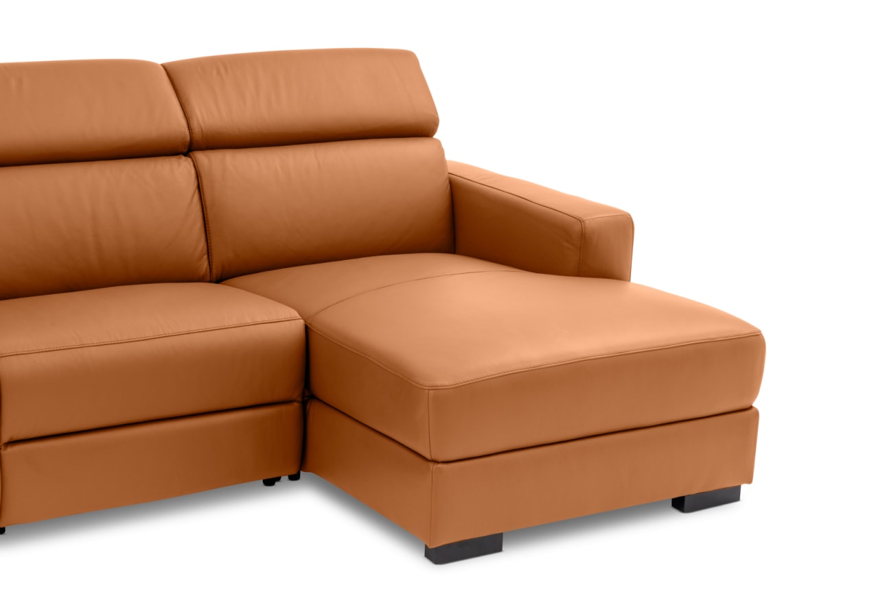 DAMIAN LEATHER 3 Seater Sofa with RHF Chaise (Leather) – image 9 of 19