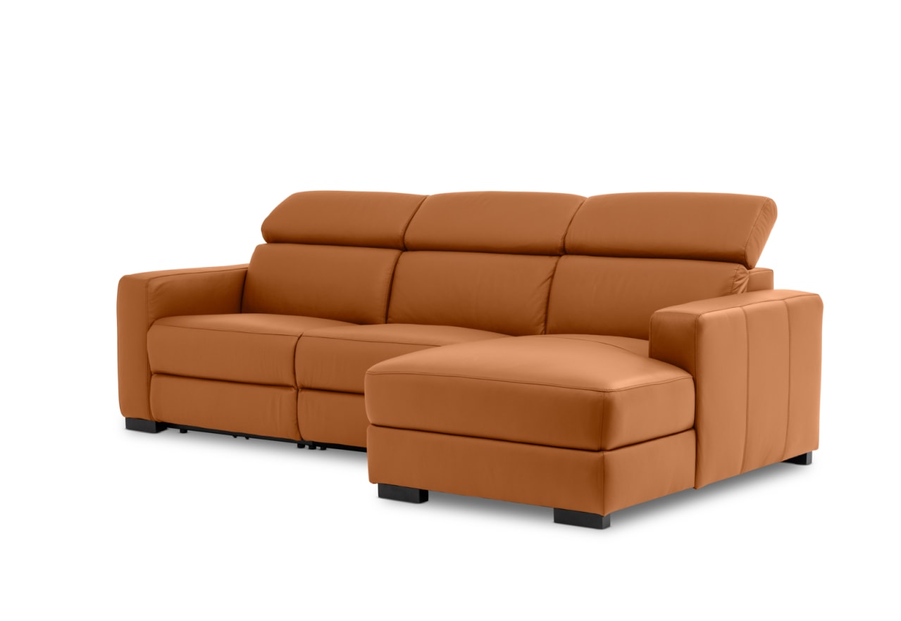 DAMIAN LEATHER 3 Seater Sofa with RHF Chaise (Leather) – image 14 of 19