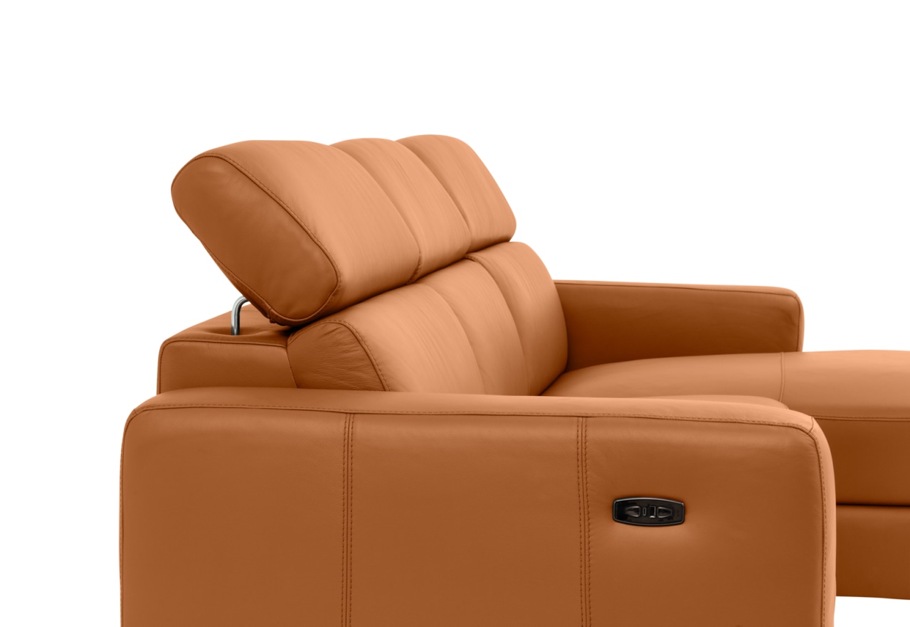 DAMIAN LEATHER 3 Seater Sofa with RHF Chaise (Leather) – image 16 of 19