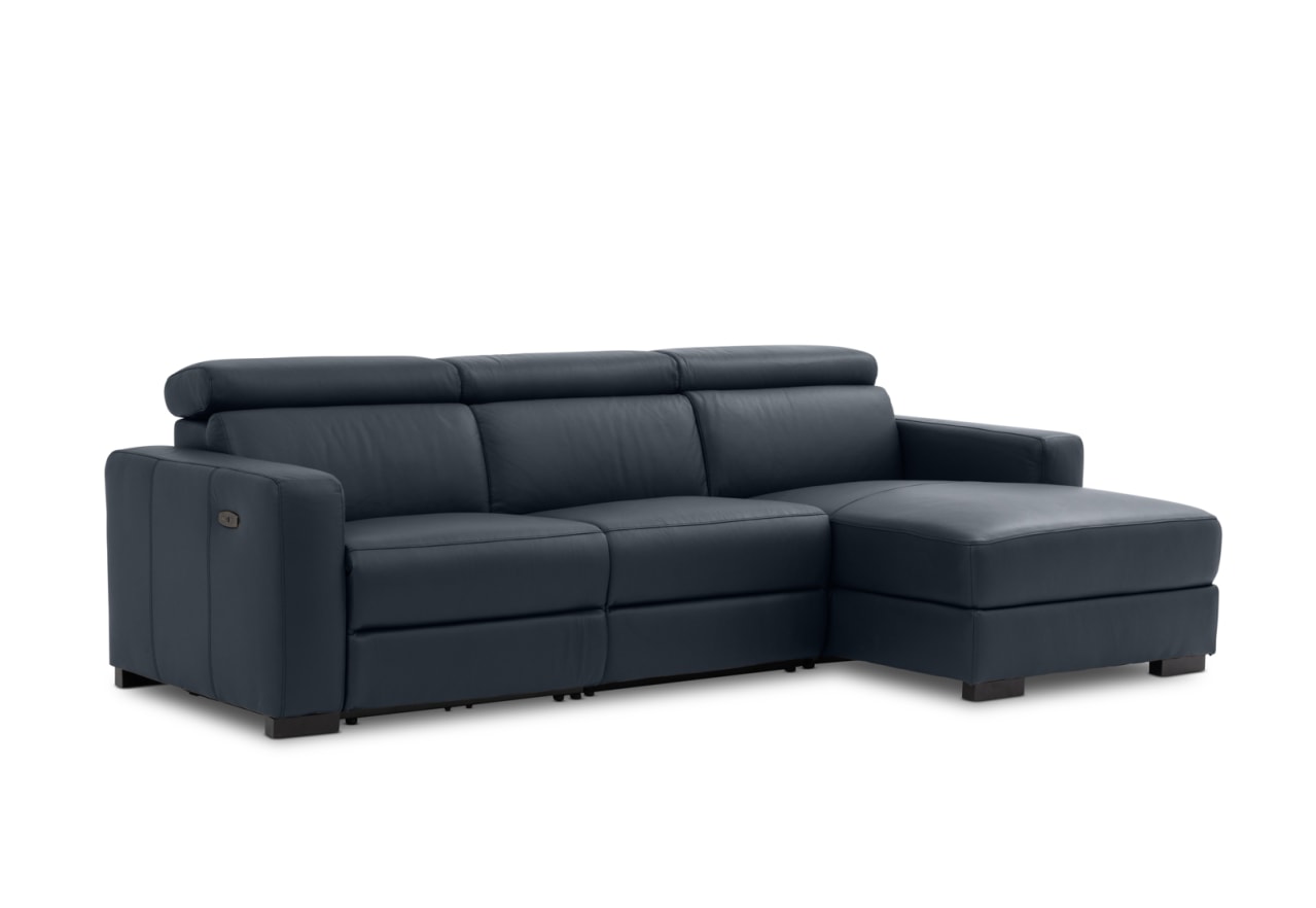 DAMIAN LEATHER 3 Seater Sofa with RHF Chaise (Leather) – image 3 of 19