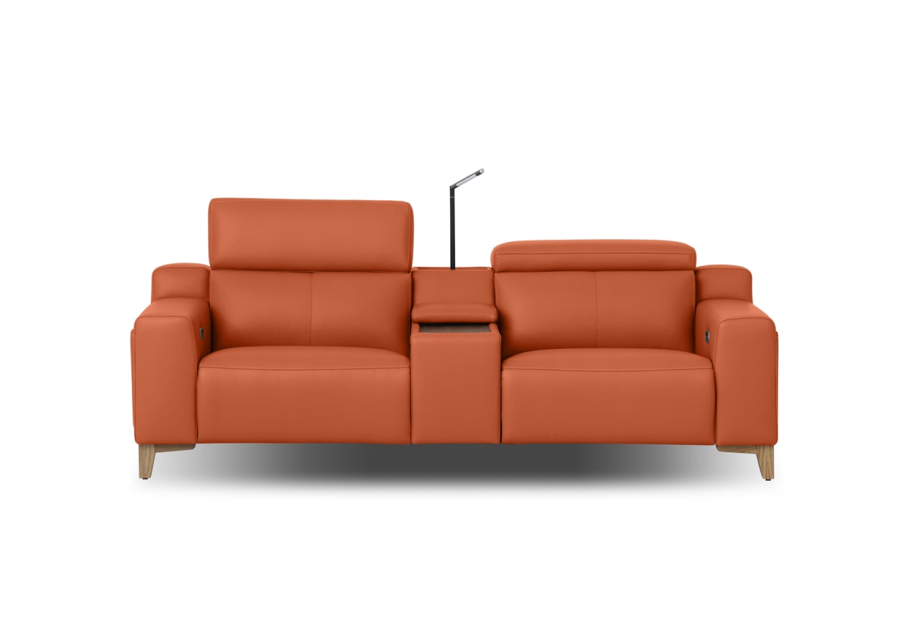 GAGE LEATHER 2S with Inbuilt Electric Recliners and Console – image 2 of 11