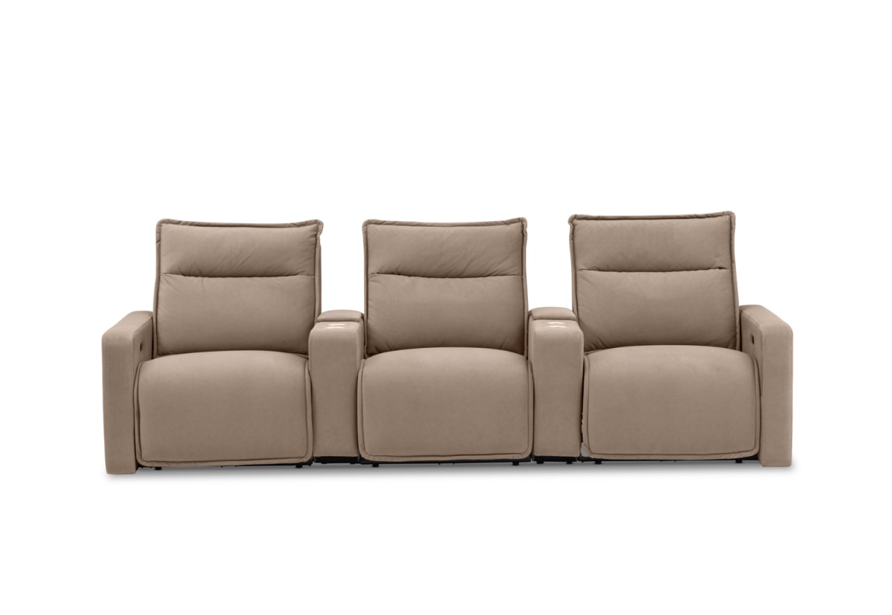 ALCINA FABRIC 3 Seater Theatre Suite – image 1 of 15