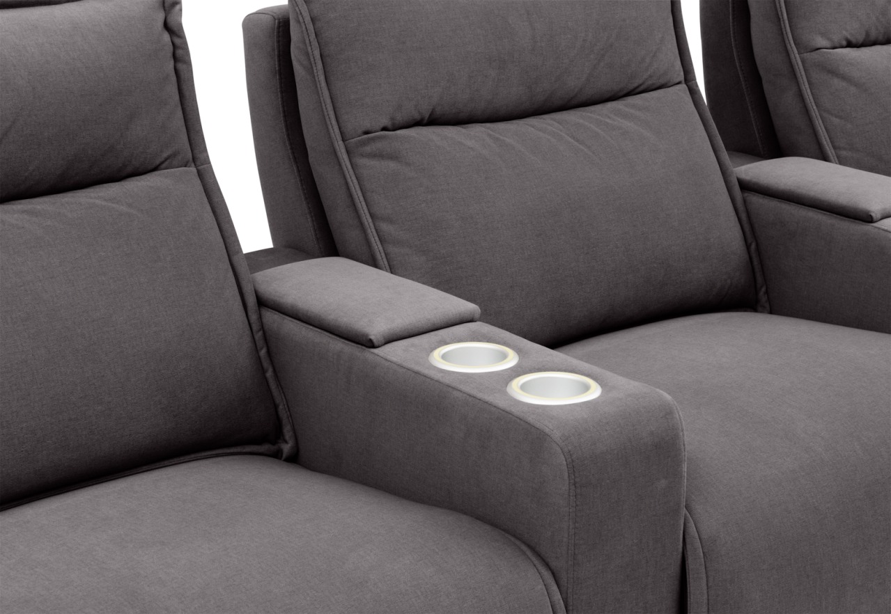 ALCINA FABRIC 3 Seater Theatre Suite – image 10 of 15