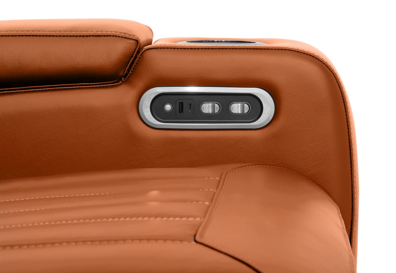 THANE LEATHER 2 Seater with 2 Inbuilt Electric Recliners – image 4 of 6