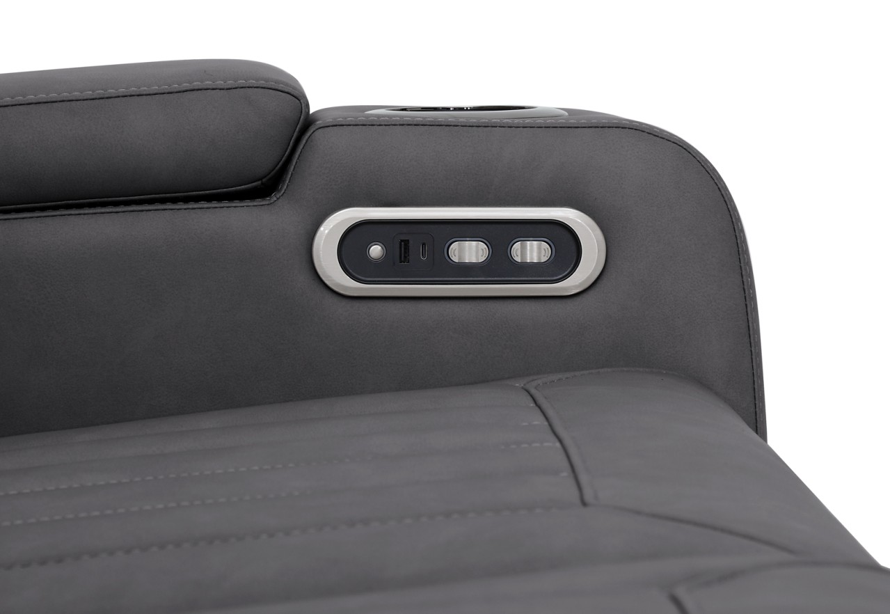 THANE FABRIC 3 Seater with 2 inbuilt Electric Recliners – image 4 of 5