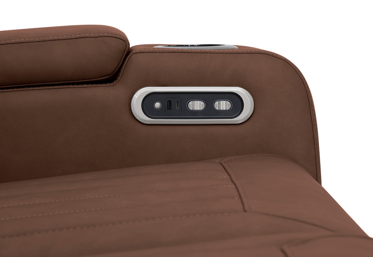 THANE FABRIC 3 Seater with 2 inbuilt Electric Recliners – image 4 of 5