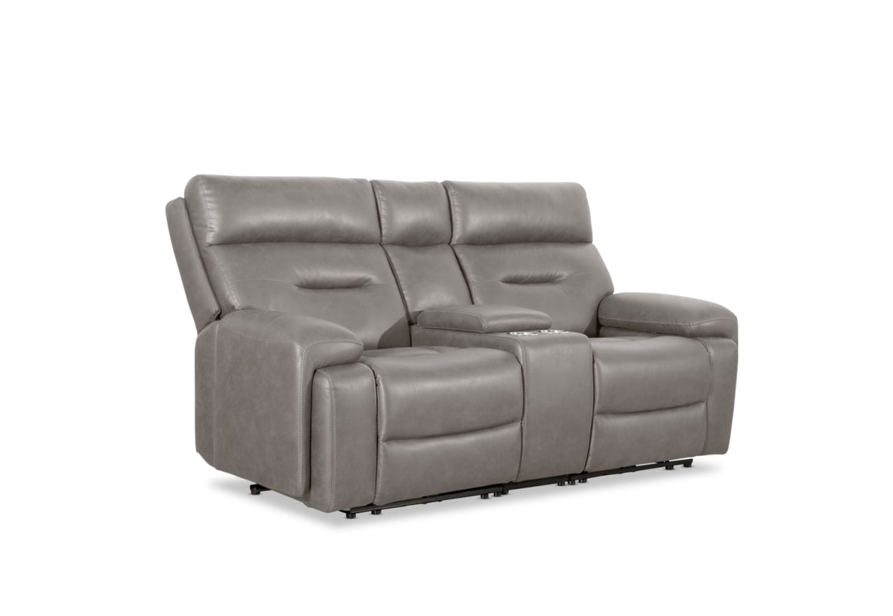 HOLLYWOOD 2 Seater w Electric Recliners Console MEDIA – image 6 of 36
