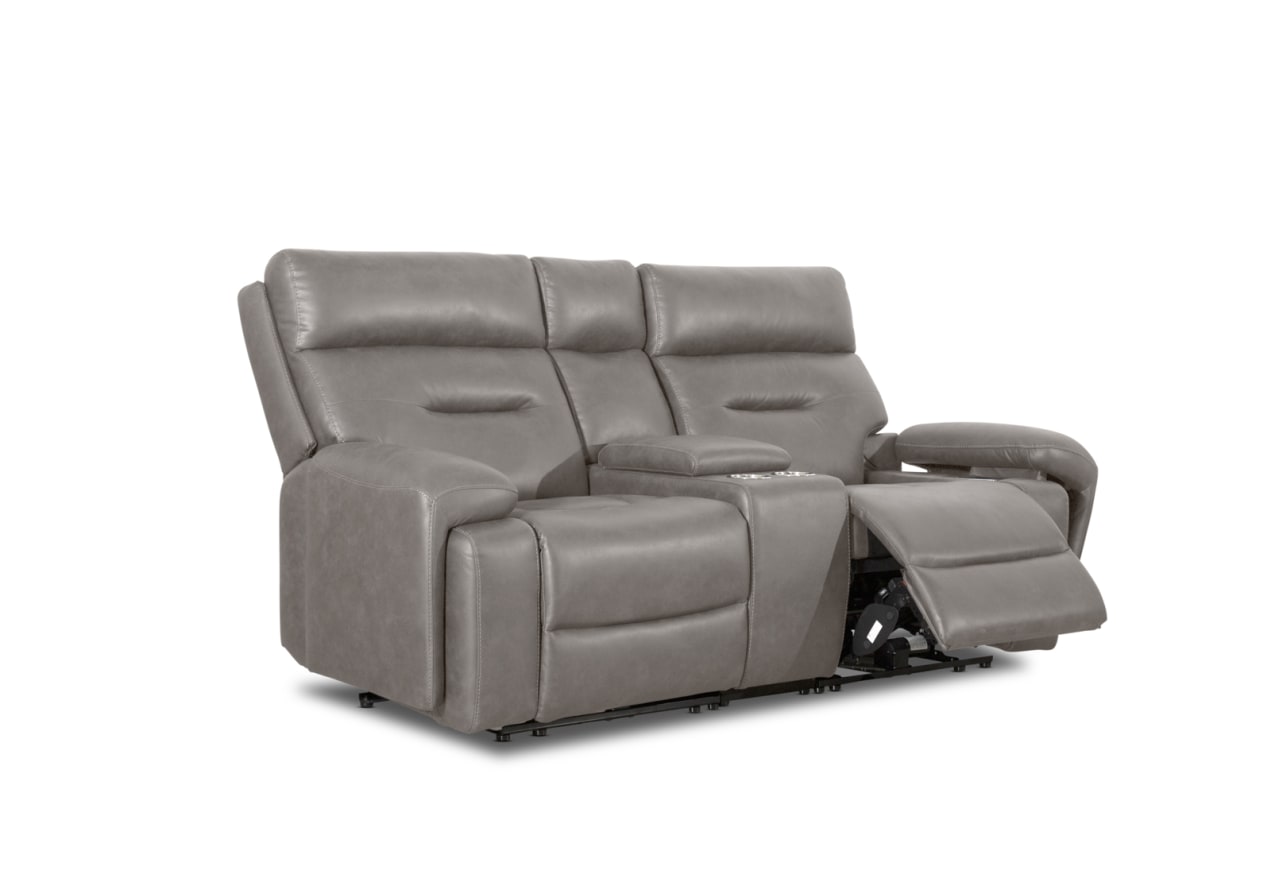 HOLLYWOOD 2 Seater w Electric Recliners Console MEDIA – image 10 of 36