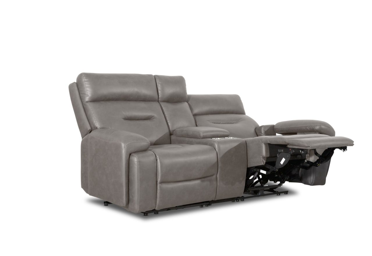 HOLLYWOOD 2 Seater w Electric Recliners Console MEDIA – image 17 of 36