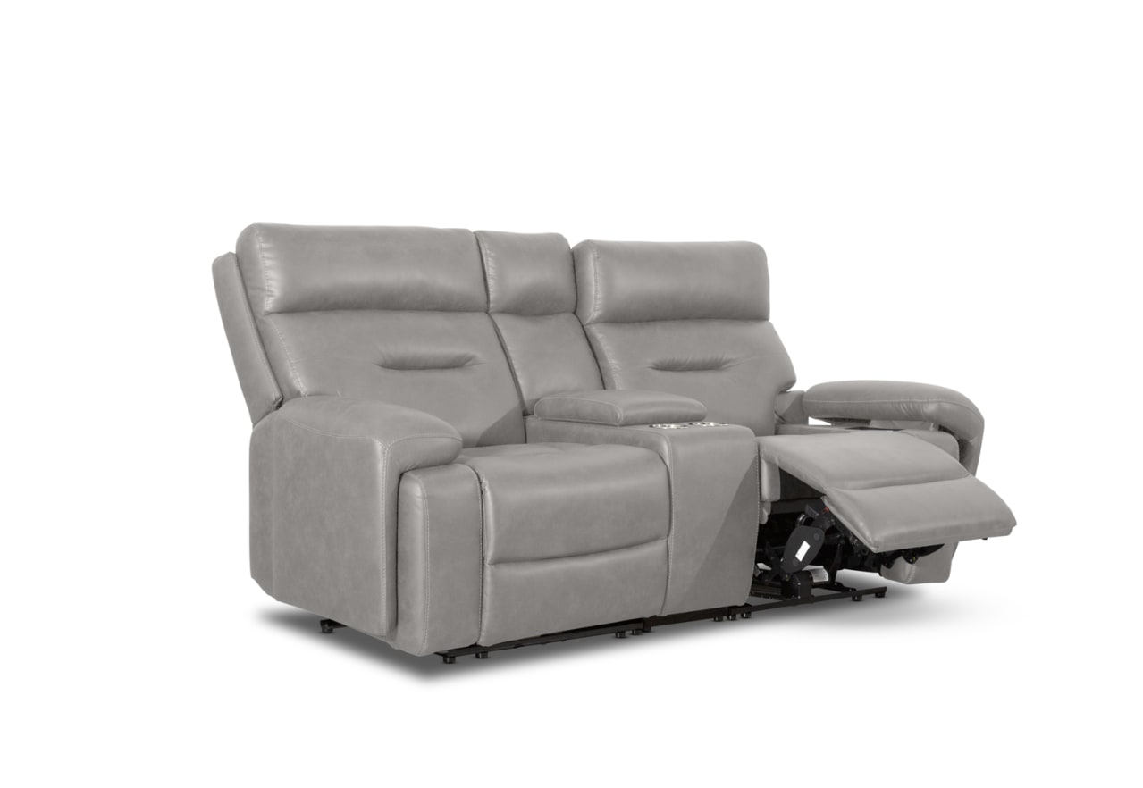 HOLLYWOOD 2 Seater w Electric Recliners Console MEDIA – image 13 of 38