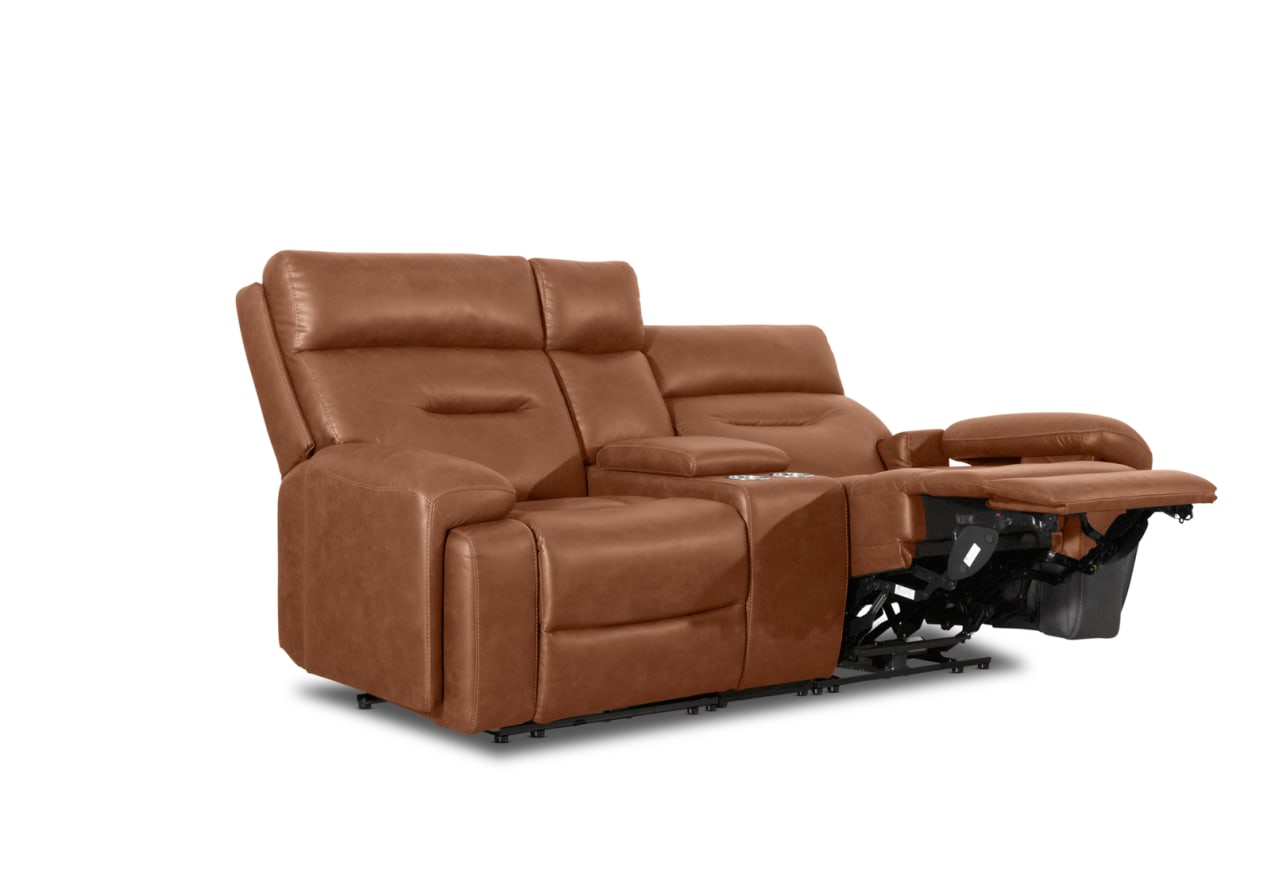 HOLLYWOOD 2 Seater w Electric Recliners Console MEDIA – image 17 of 34
