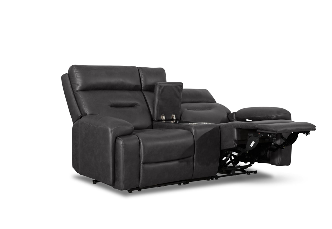 HOLLYWOOD 2 Seater w Electric Recliners Console MEDIA – image 20 of 36