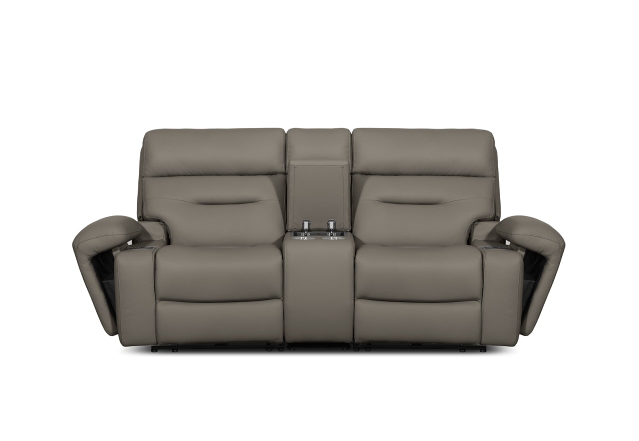 HOLLYWOOD 2 Seater w Elec Recliners Console MEDIA – image 5 of 30