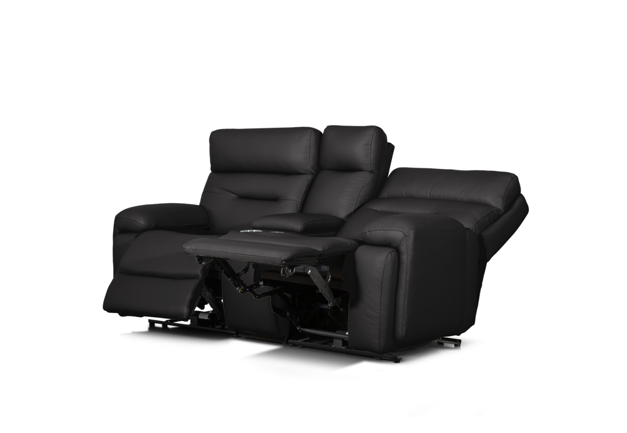 HOLLYWOOD 2 Seater w Elec Recliners Console MEDIA – image 19 of 30