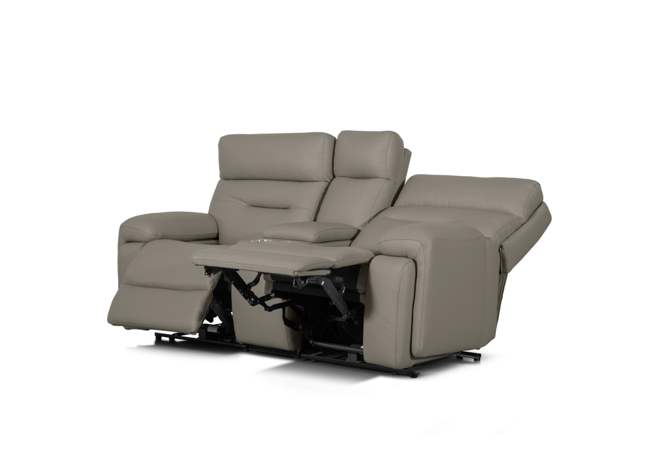 HOLLYWOOD 2 Seater w Elec Recliners Console MEDIA – image 20 of 30