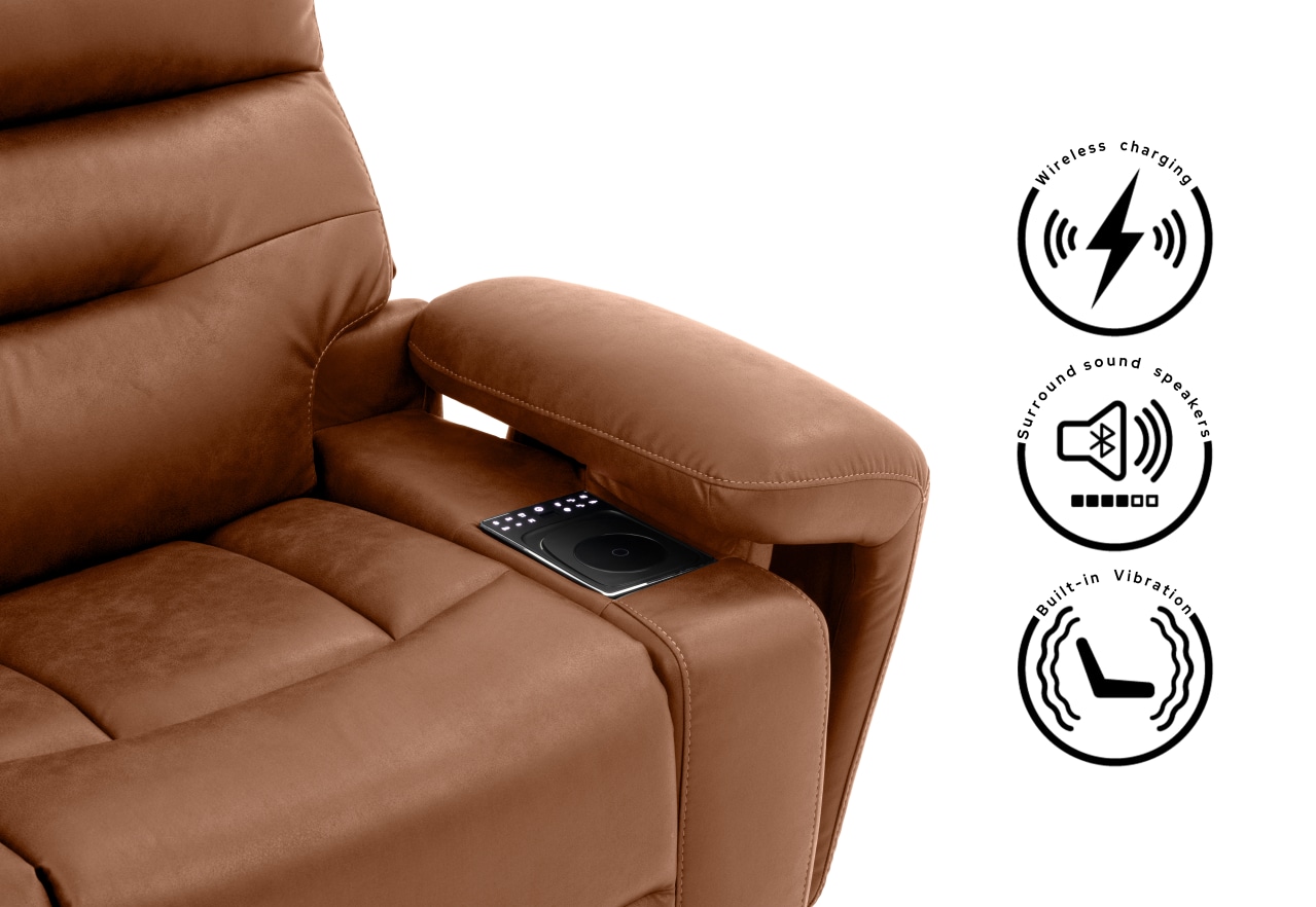 HOLLYWOOD 3 Seater w Electric Recliners MEDIA MTO – image 7 of 84