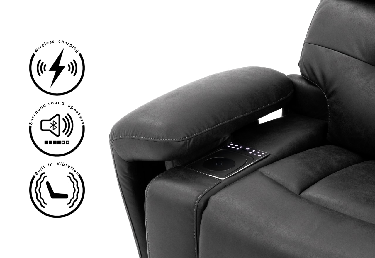HOLLYWOOD FABRIC Media Electric Recliner – image 5 of 39