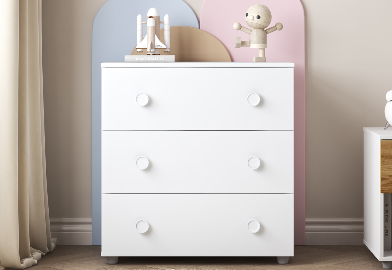 WHEELER 3 Drawer Tall Chest (2CTNS) – image 2 of 16
