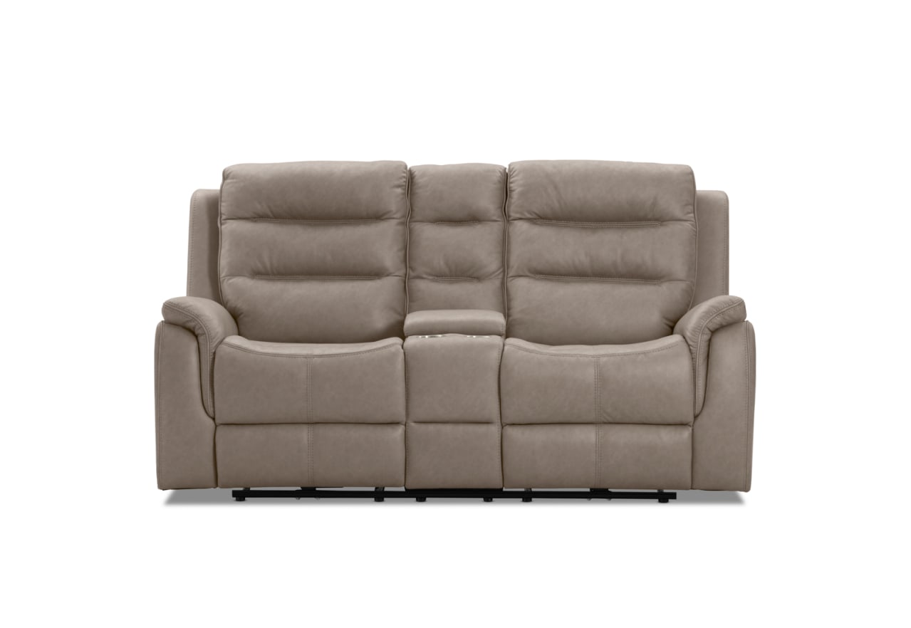 NADAL FABRIC 2 Seater Sofa with Electric Recliners and Console – image 1 of 16