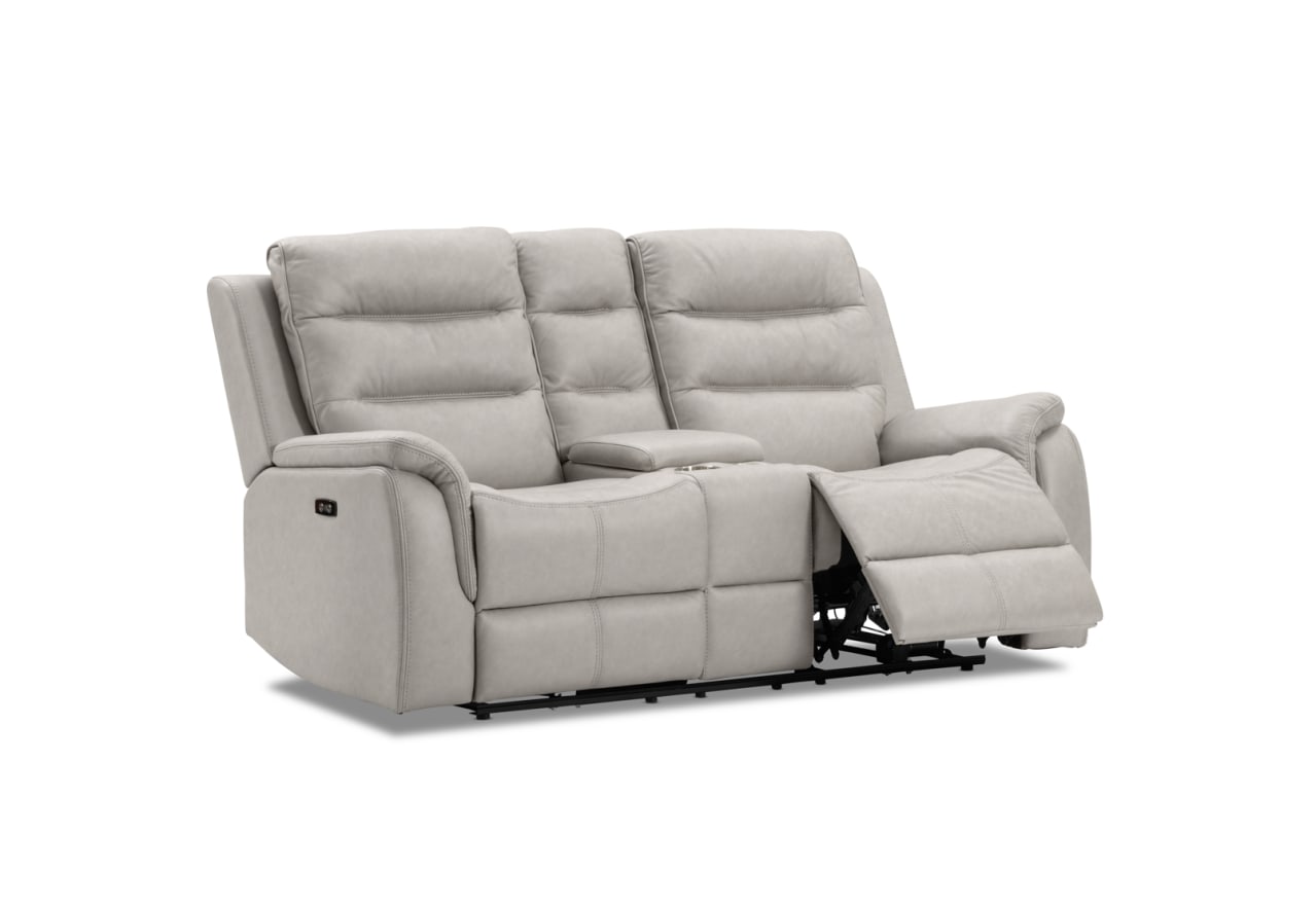 NADAL FABRIC 2 Seater Sofa with Electric Recliners and Console – image 3 of 16
