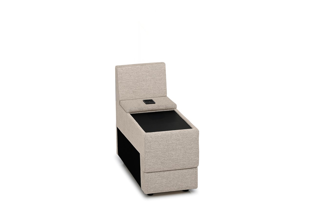 ELISEO FABRIC 2 Seater Sofa with Square Console – image 4 of 6