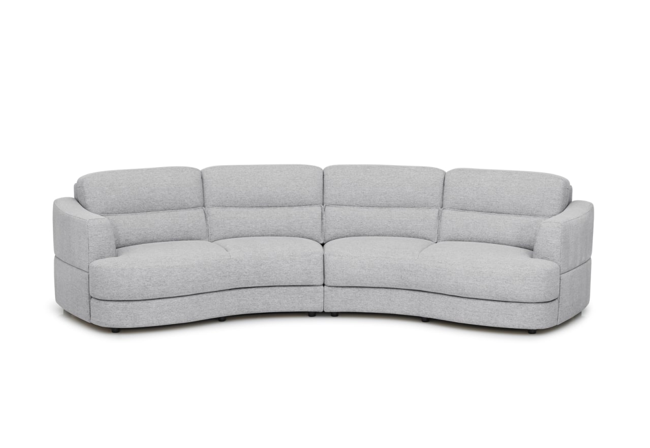 ELISEO FABRIC 4 Seater Curved Sofa – image 1 of 5