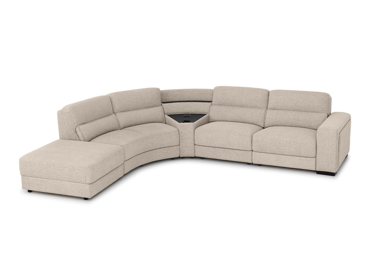 ELISEO FABRIC 4 Seater Corner LHF Chaise with Console – image 2 of 8