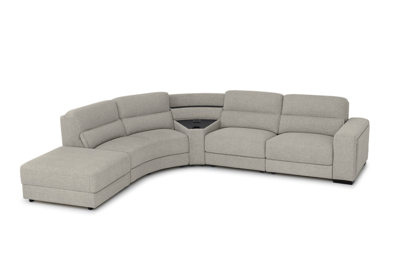 ELISEO FABRIC 4 Seater Corner LHF Chaise with Console – image 2 of 8