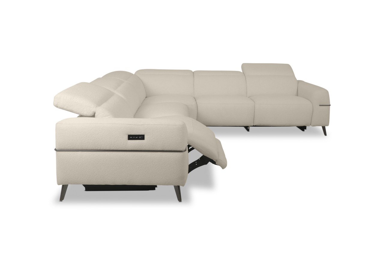 SERAFINI FABRIC Corner Lounge with 2Inbuilt Electric Recliners – image 4 of 7
