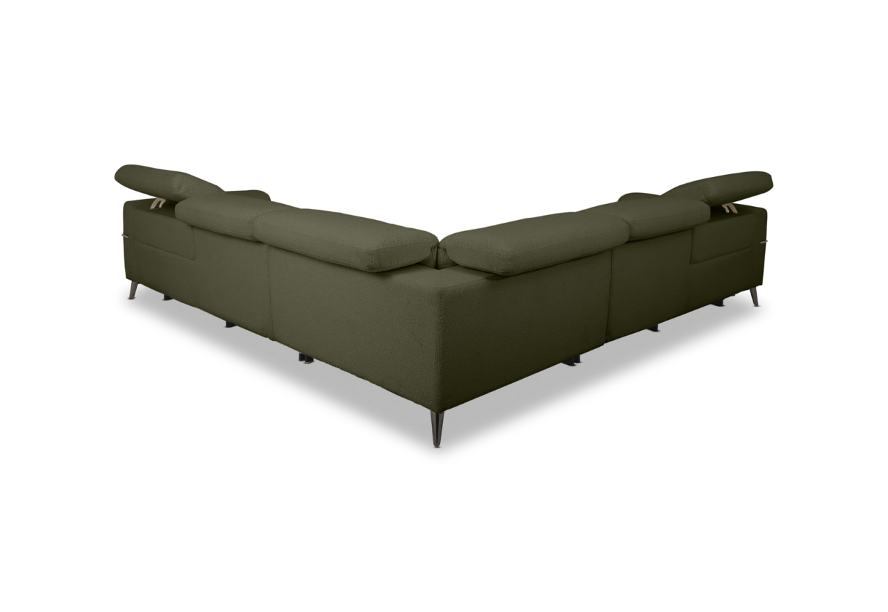 SERAFINI FABRIC Corner Lounge with 2Inbuilt Electric Recliners – image 6 of 7