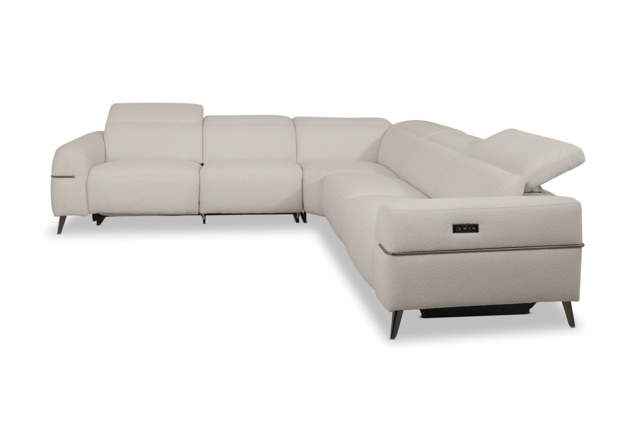 SERAFINI FABRIC Corner Lounge with 2Inbuilt Electric Recliners – image 5 of 7