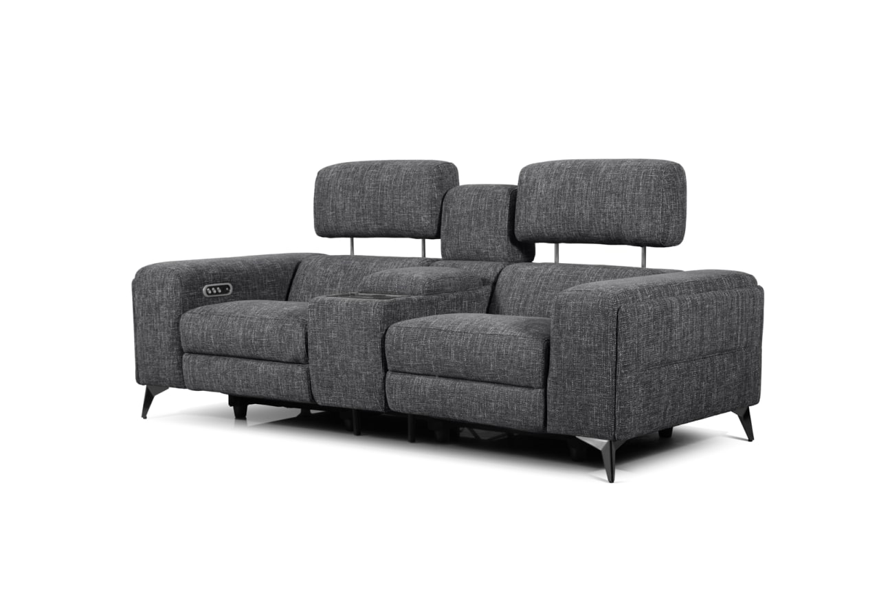 SINATRA FABRIC Media 2 Seater with Inbuilt Electric Recliners – image 4 of 15