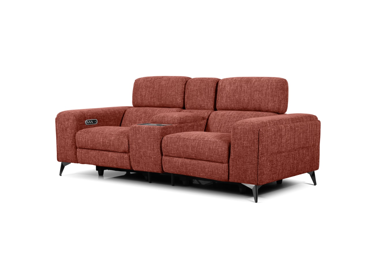 SINATRA FABRIC Media 2 Seater with Inbuilt Electric Recliners – image 3 of 15