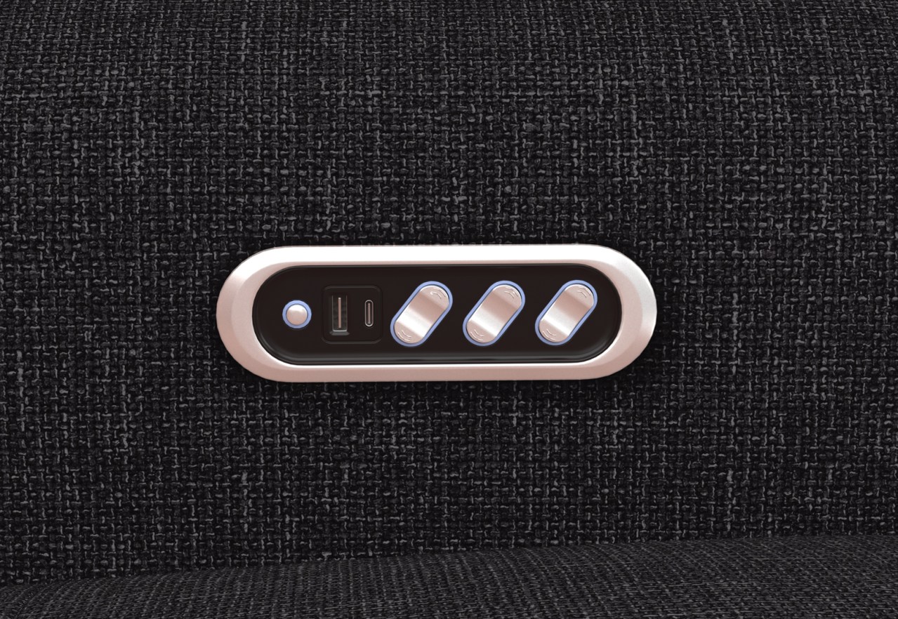SINATRA FABRIC Media 2 Seater with Inbuilt Electric Recliners – image 14 of 15