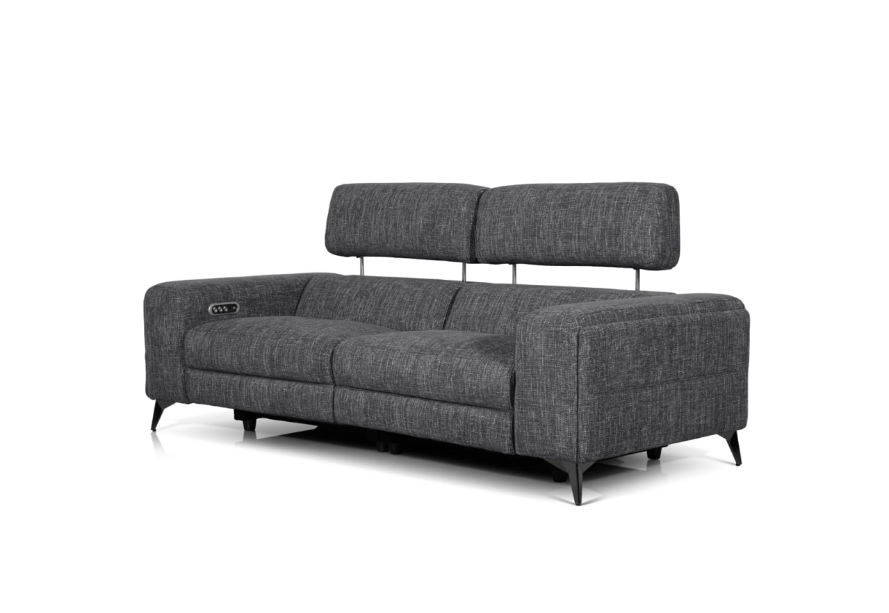 SINATRA FABRIC 3 Seater with 2 Inbuilt Electric Recliners – image 3 of 18