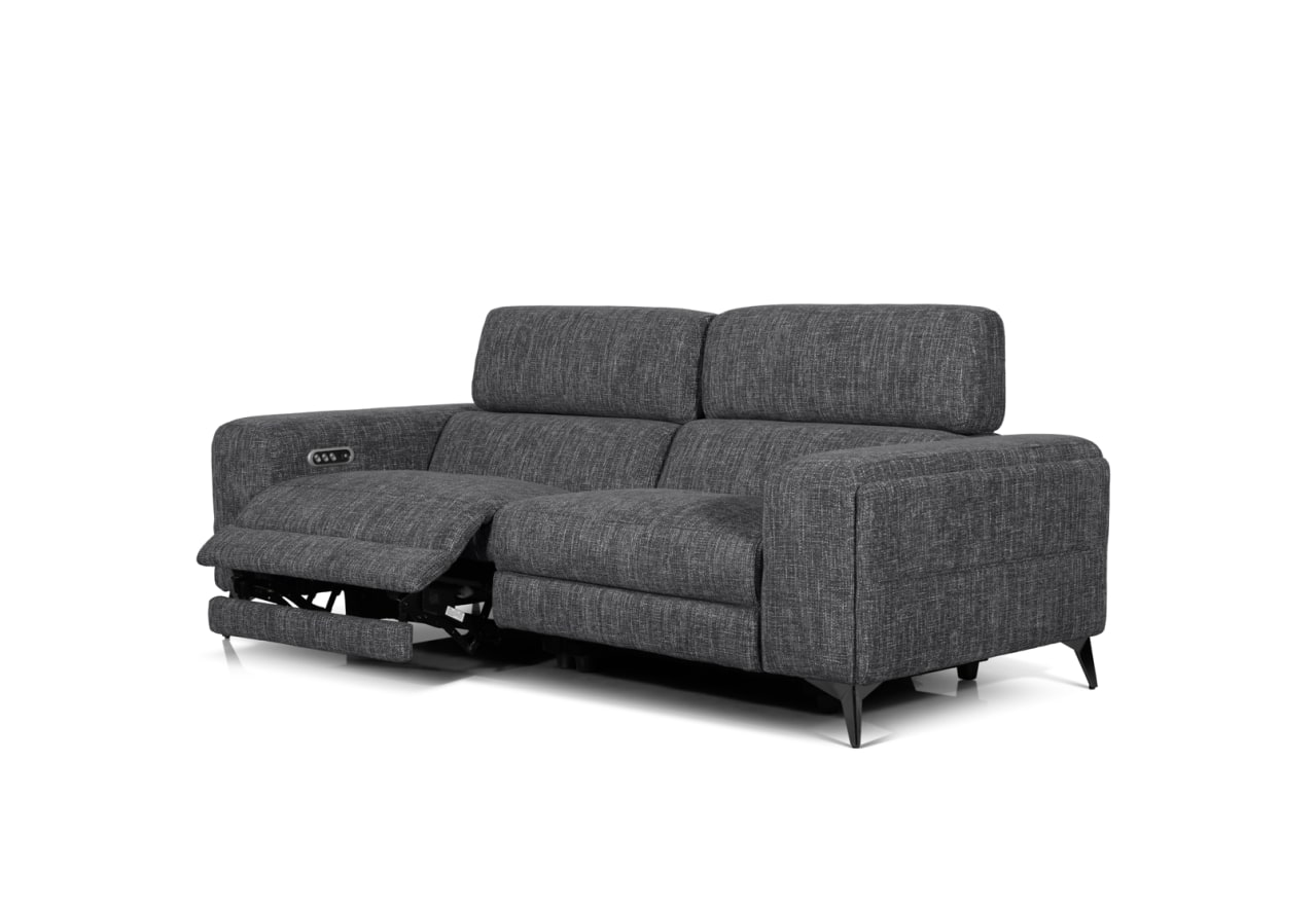 SINATRA FABRIC 3 Seater with 2 Inbuilt Electric Recliners – image 7 of 18