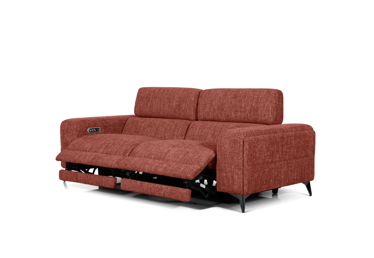 SINATRA FABRIC 3 Seater with 2 Inbuilt Electric Recliners – image 8 of 18