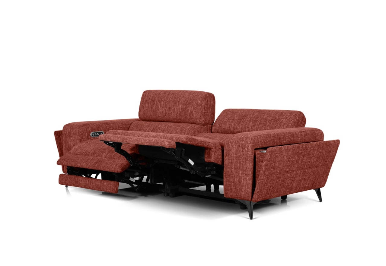 SINATRA FABRIC 3 Seater with 2 Inbuilt Electric Recliners – image 9 of 18