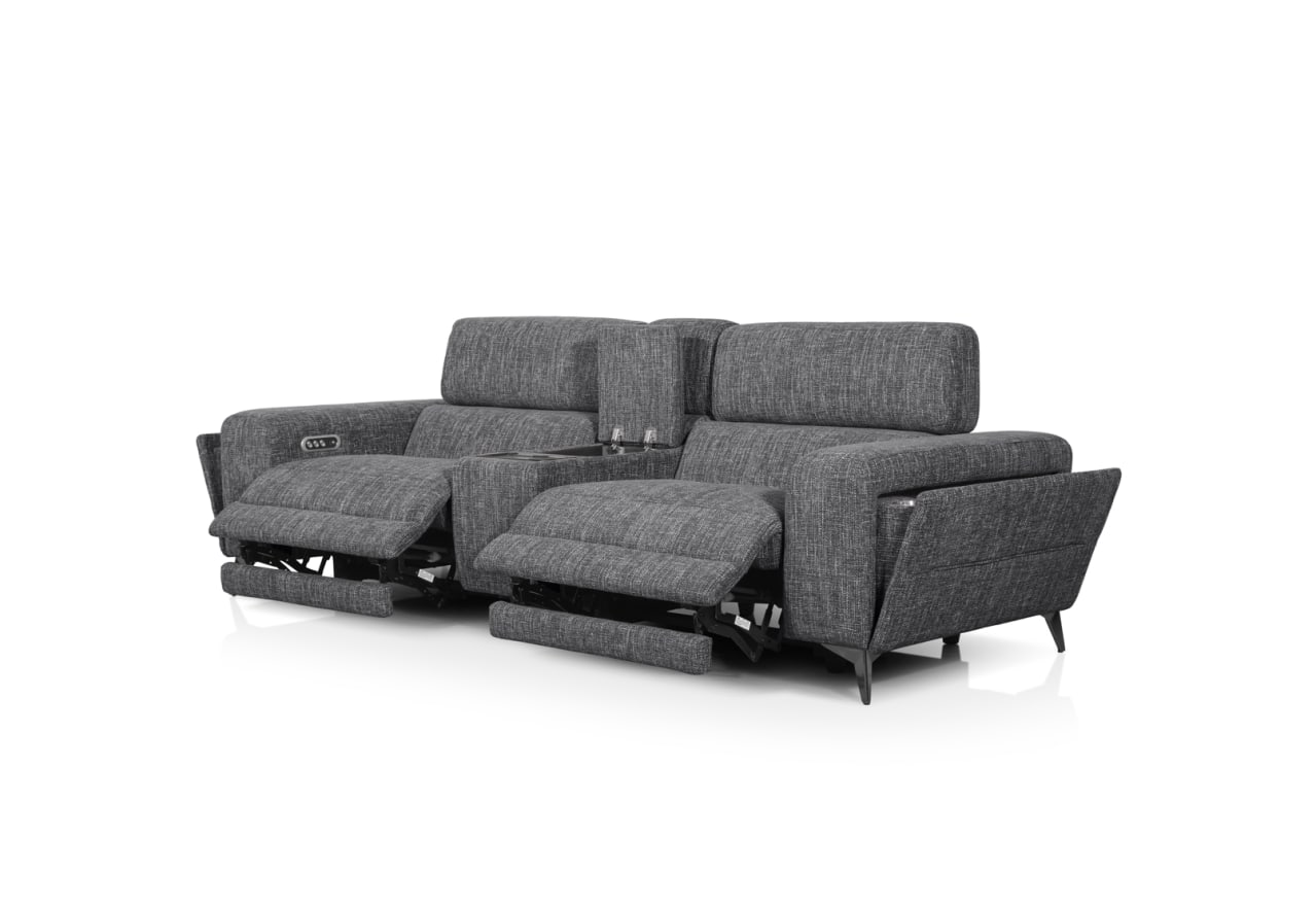 SINATRA FABRIC Media 3 Seater with 2 Inbuilt Electric Recliners – image 7 of 17