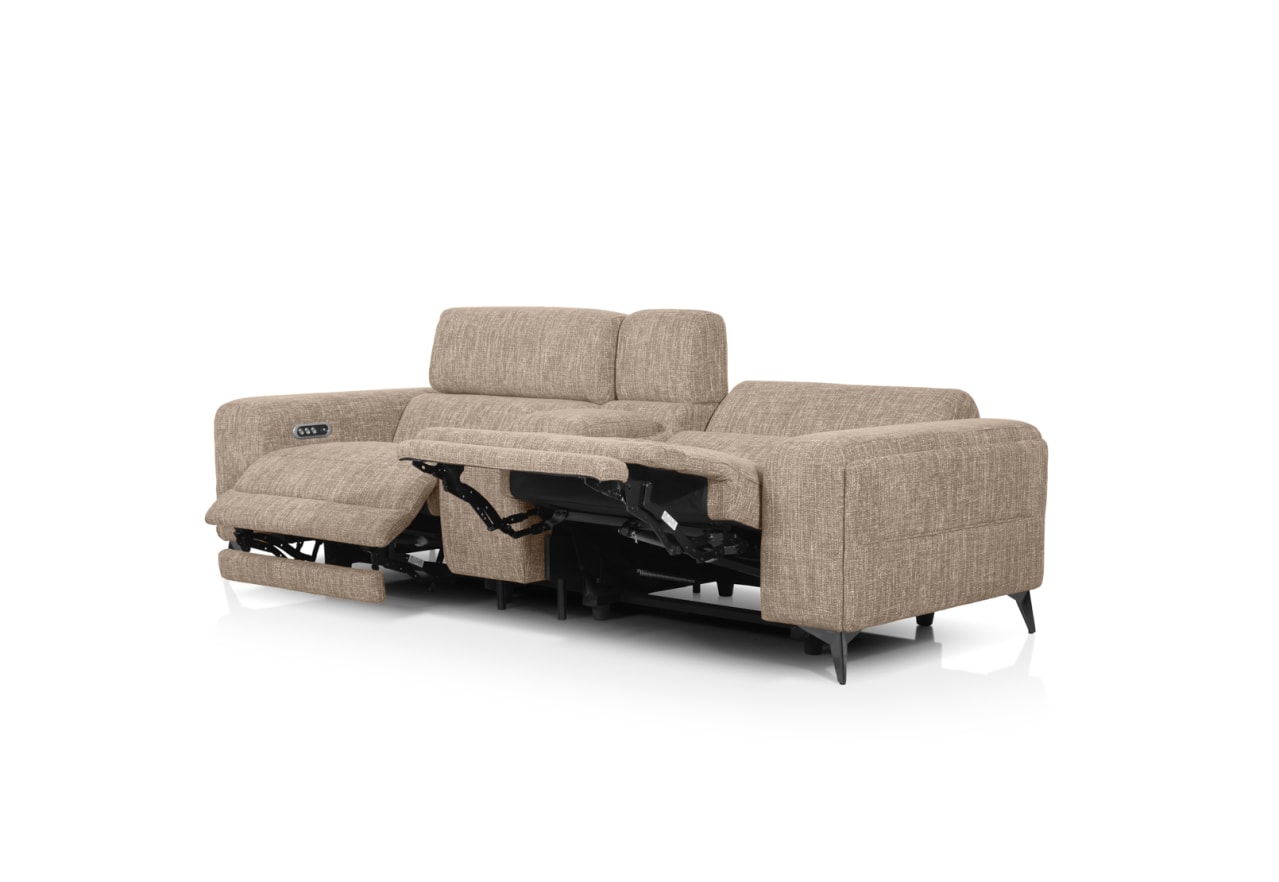 SINATRA FABRIC Media 3 Seater with 2 Inbuilt Electric Recliners – image 9 of 17