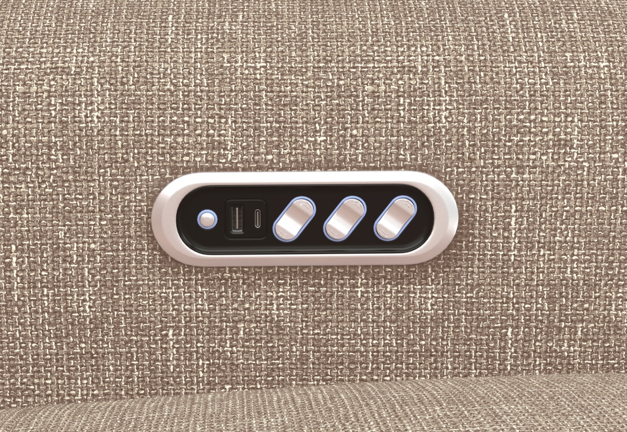 SINATRA FABRIC Media 3 Seater with 2 Inbuilt Electric Recliners – image 16 of 17