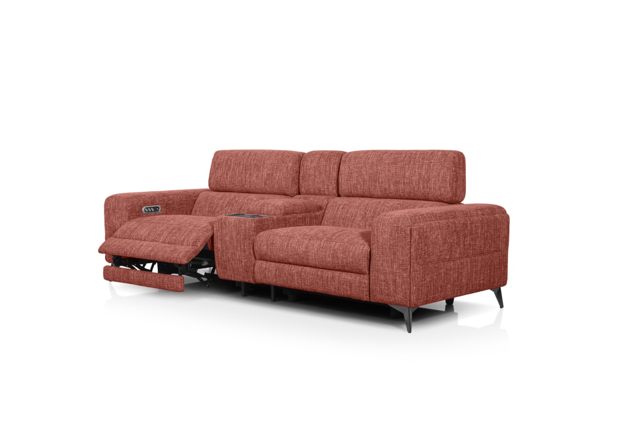 SINATRA FABRIC Media 3 Seater with 2 Inbuilt Electric Recliners – image 12 of 17