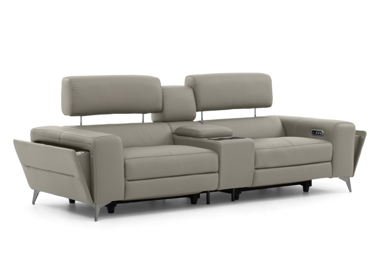 SINATRA LEATHER Media 3 Seater with 2 Inbuilt Electric Recliners – image 5 of 16