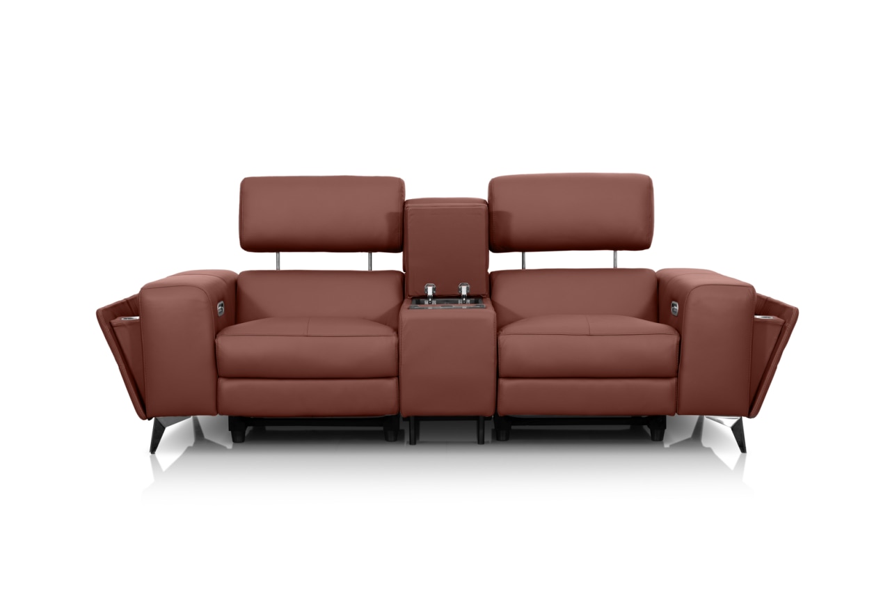 SINATRA LEATHER Media 2 Seater with Inbuilt Electric Recliners – image 3 of 22