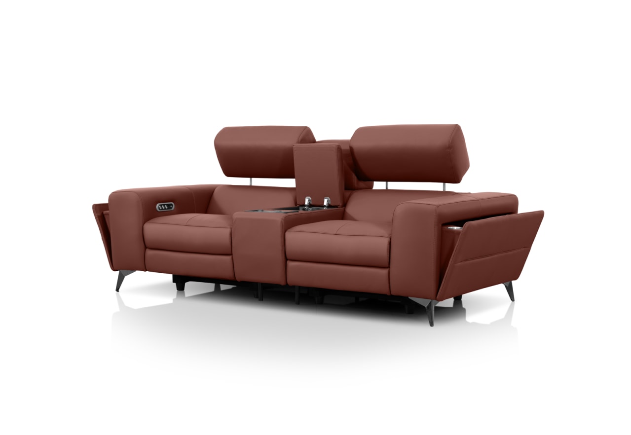 SINATRA LEATHER Media 2 Seater with Inbuilt Electric Recliners – image 6 of 22