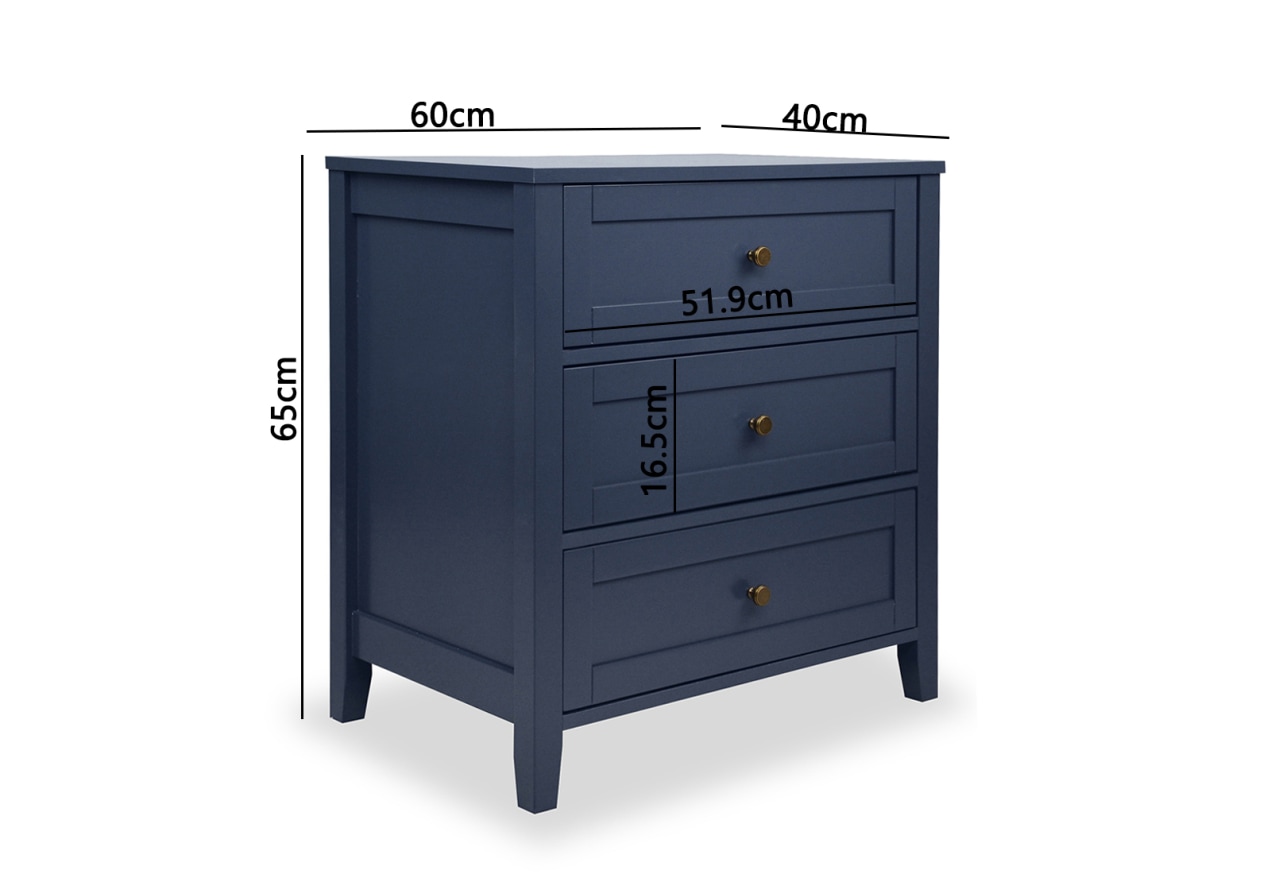 ROBERTSON 3 Drawer Bedside – image 7 of 8