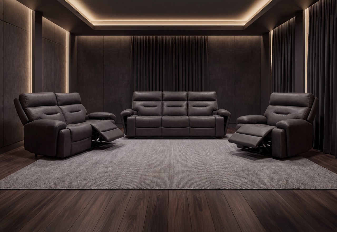 HOLLYWOOD FABRIC Media 3 Seater with Electric Recliners – image 24 of 24