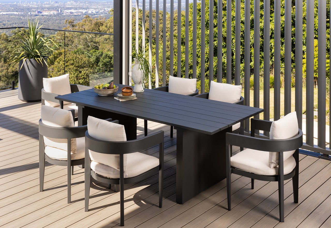 CONJOLA 7 Piece Outdoor Dining Suite – image 1 of 12