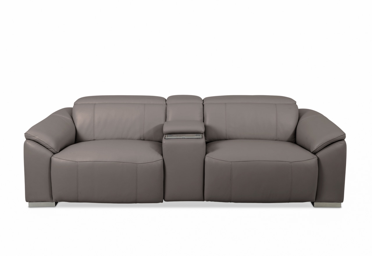 FIORELLA LEATHER 2.5 Seater with Inbuilt Electric Recliners and Console – image 1 of 16